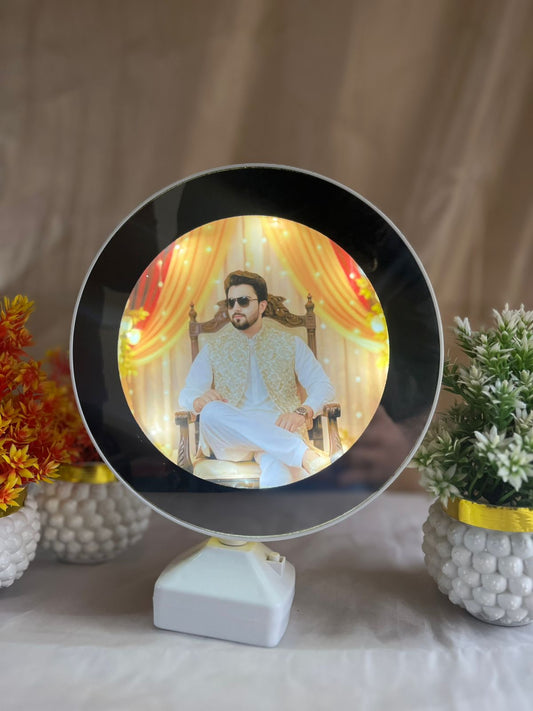 Personalized Round LED Photo Lamp Frame